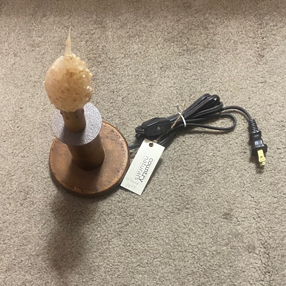 Brown Electric Candle Lamp